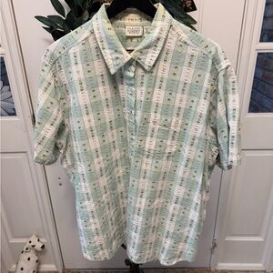 Vintage 80s 90s Classic Elements Embroidered Button Down Shirt SS 24W 26W 24/26